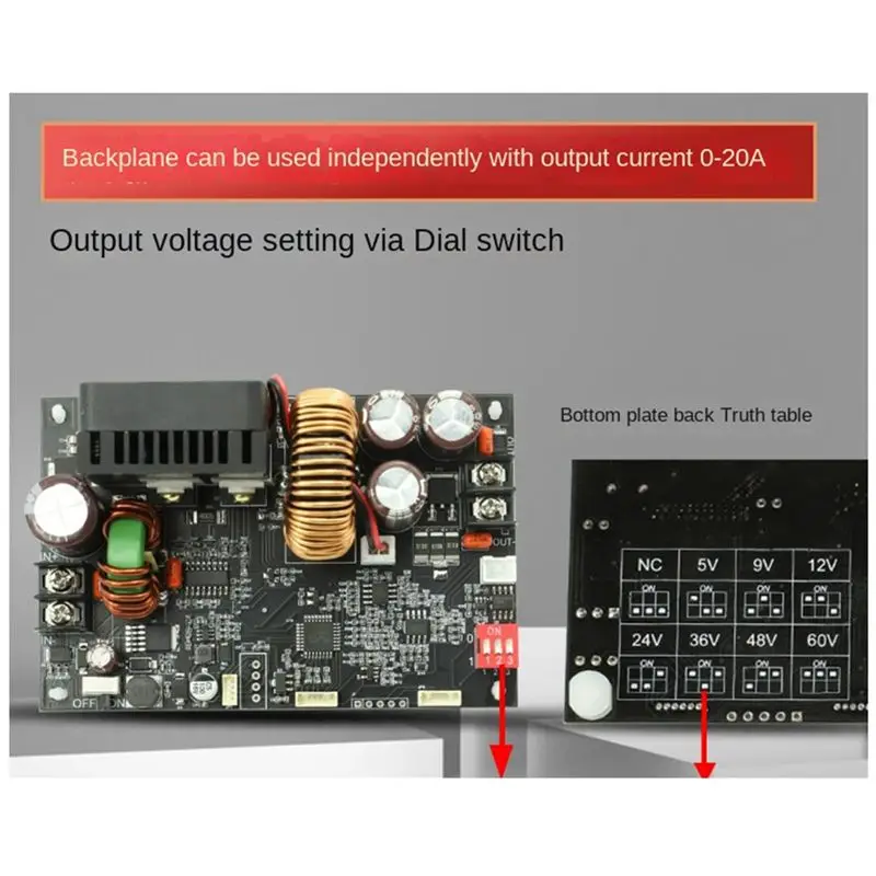 DT17 22A 1400W Buck Converter CC CV Step Down Module LCD Display, Adjustable Regulated Power Supply 5V 12V 24V 36V 48V, High