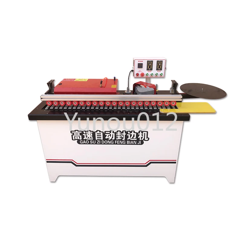 Automatic edge banding machine woodworking automatic feeding curve straight edge banding and trimming machine