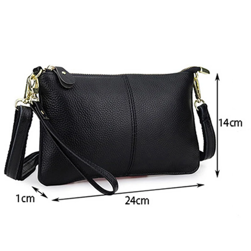 Imagem -05 - Mulheres Couro Genuíno Dia Embreagens Doce Cor Bolsas de Ombro para Mulheres Moda Crossbody Bolsas Pequenos Bolsas de Embreagem 2023 Novo em