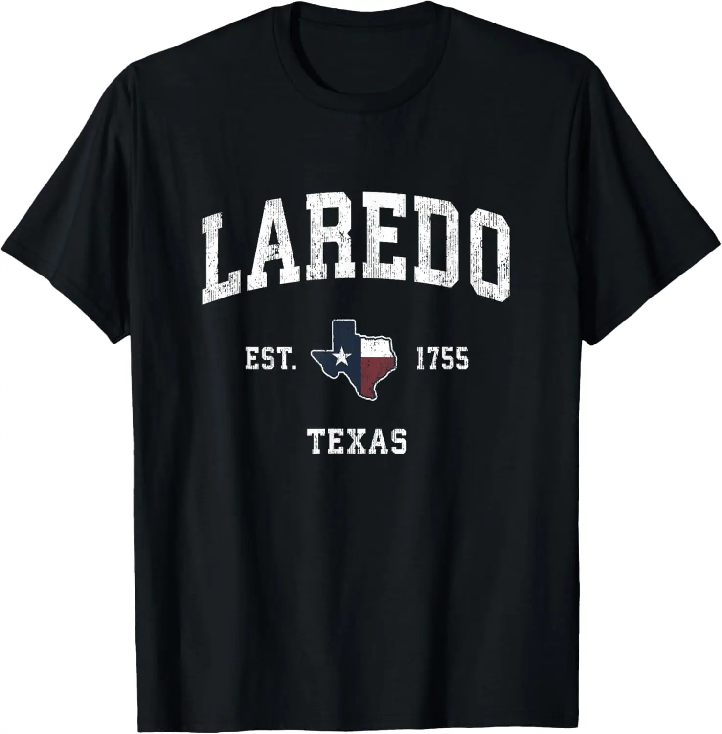Laredo Texas TX Vintage State Flag Sports Design T-Shirt