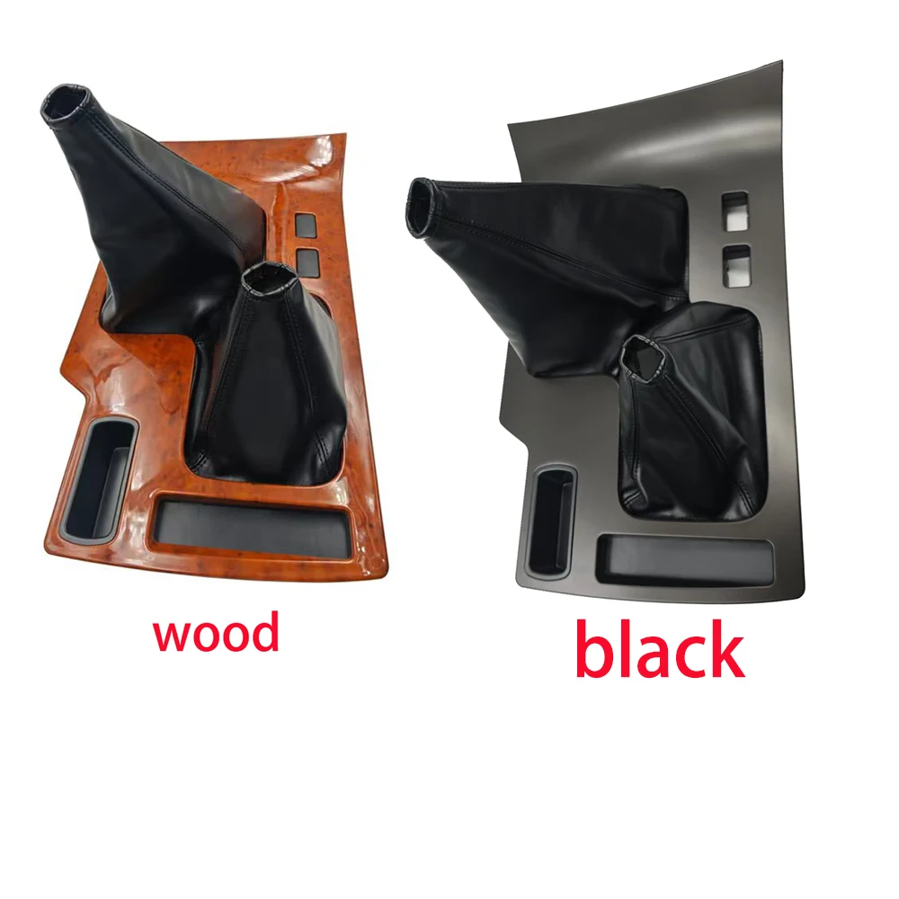 Y1For Toyota LC100 FJ100  For Land Cruiser 100 Center Console Wooden Gear Shifter Penal Trim Replacement MT Interior Accessories
