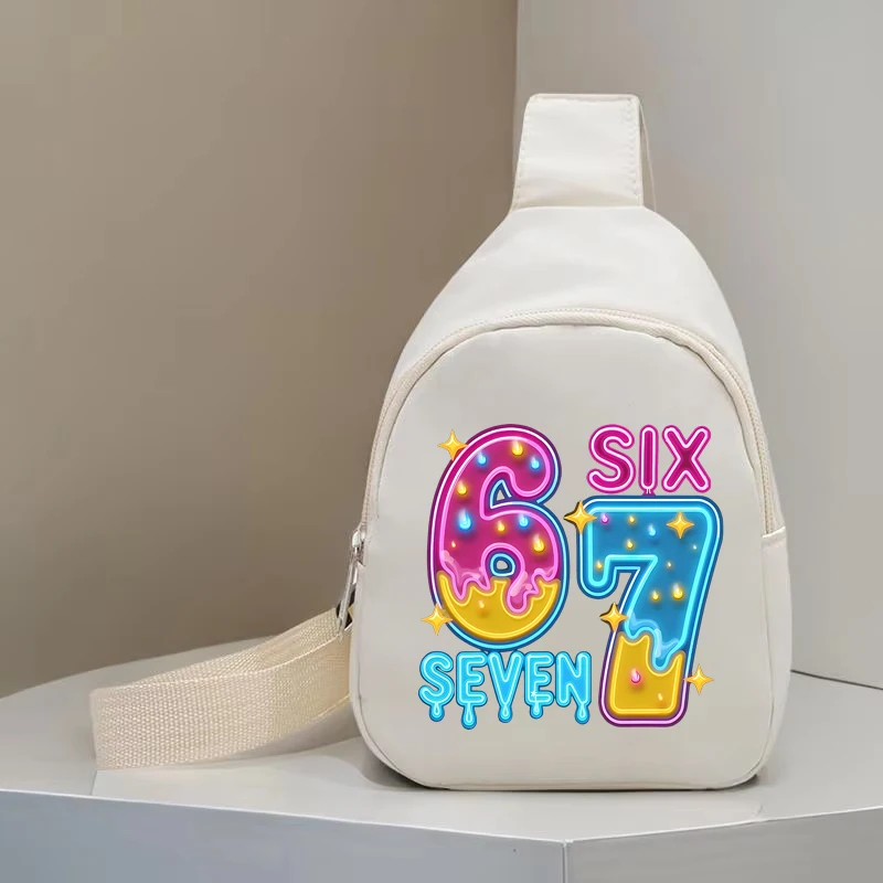 67 Ice Cream Drip Print Kids Bag for Girl Boy Cartoon 6 7 Children Chest Bag Lightweight Single Shoulder Crossbody Bag view 5
