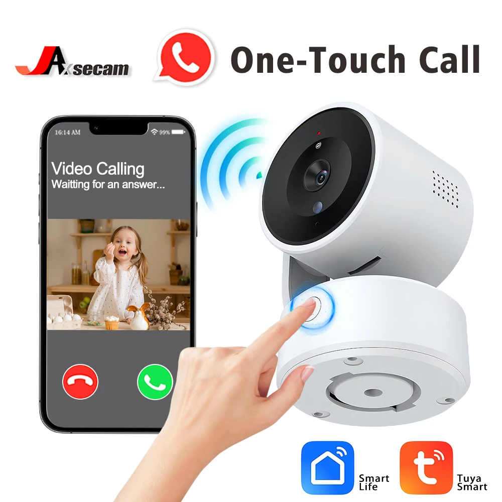 

Tuya 5MP PTZ Control WiFi IP Camera One- touch Call Indoor Baby Monitor Wireless Security Protection Cameras Remote Control