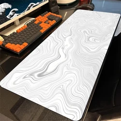 Esports Gamer Mouse Pad Topographic Mousepad White Black Control Strata Liquid Mausepad Gaming Keyboard Accessories Desk Mat XXL