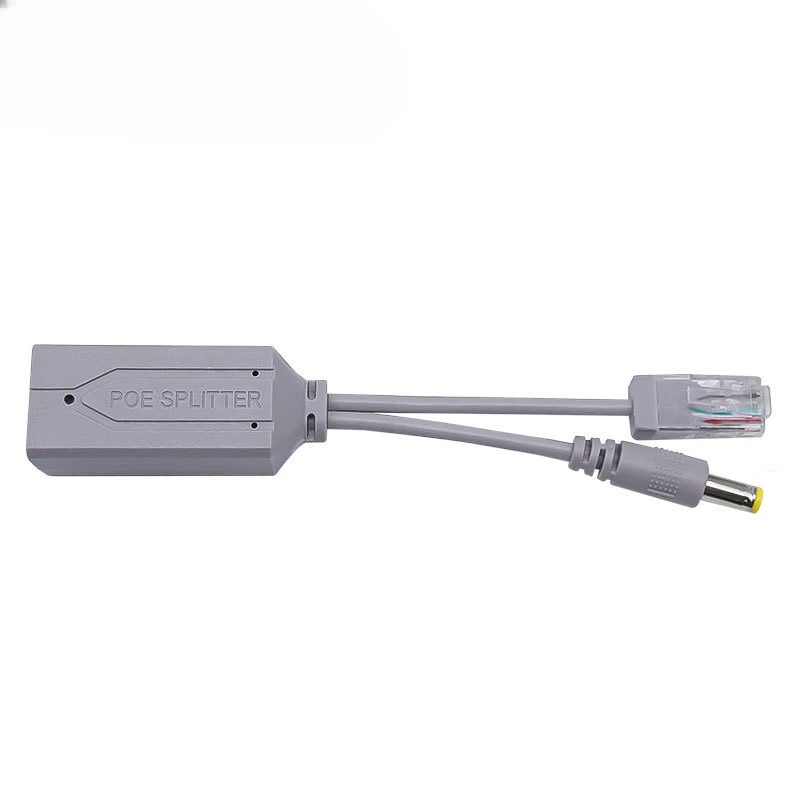 Standard POE Splitter Injector 48V to 12V 1.2A Power Supply with DC5.5*2.1MM Jack Compatible for 10/100Mbps POE Cameras