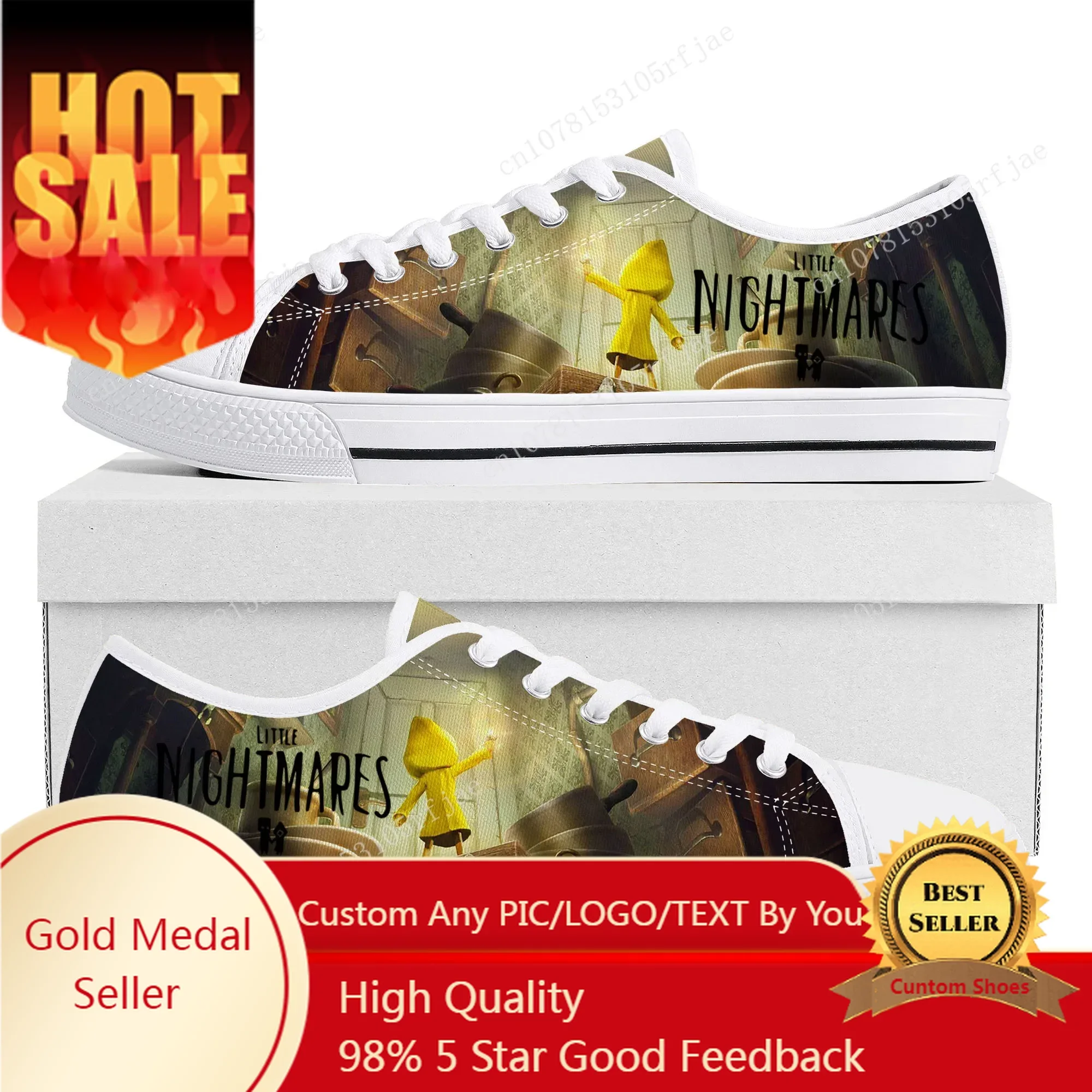 

Game Little Nightmares Low Top Sneakers Womens Mens Teenager Canvas Fashion Sneaker Couple Custom Built Shoes