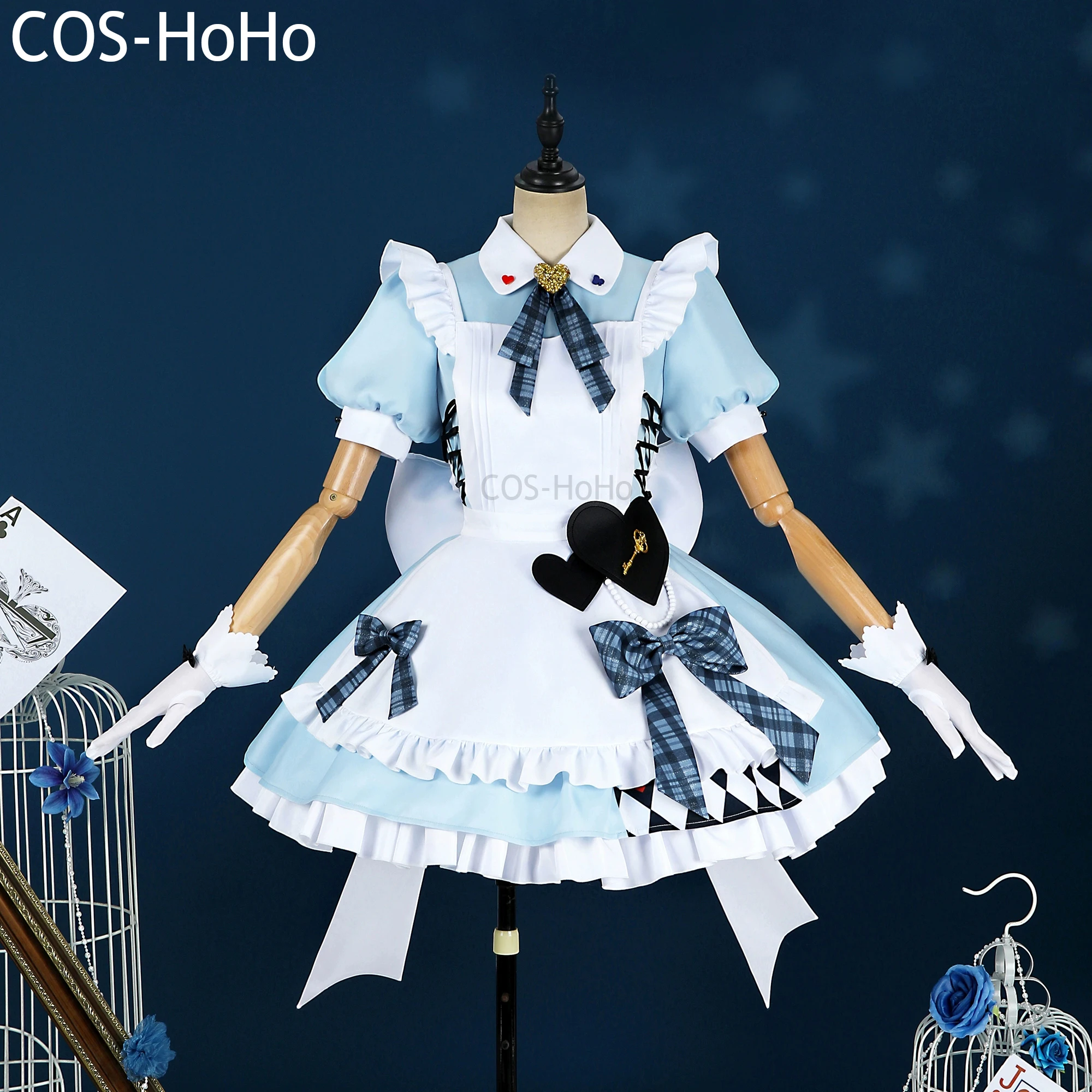 

COS-HoHo Lovelive μ's All Members Gigo Linkage Lovely Maid Dress Singing Suit Uniform Cosplay Costume Halloween Party Outfit