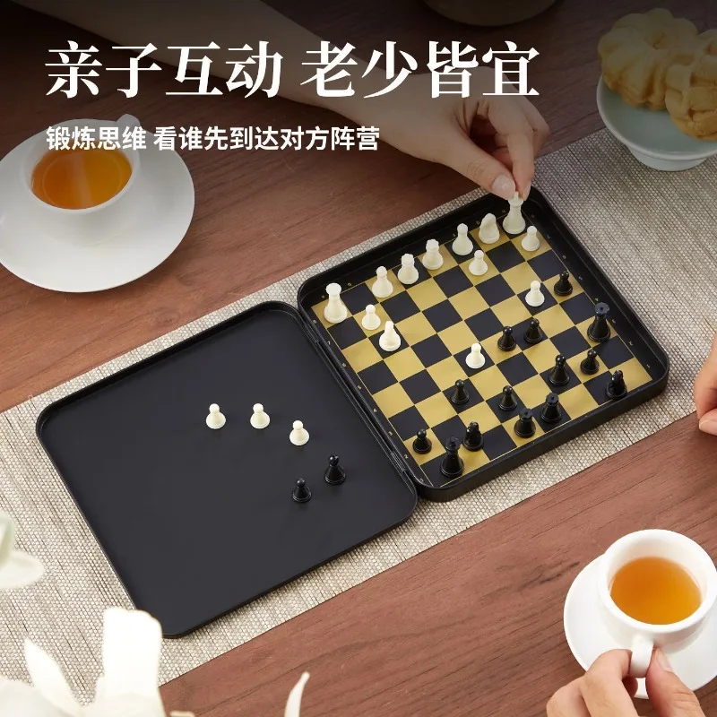 Chess folding storage box chessboard portable magnetic chess