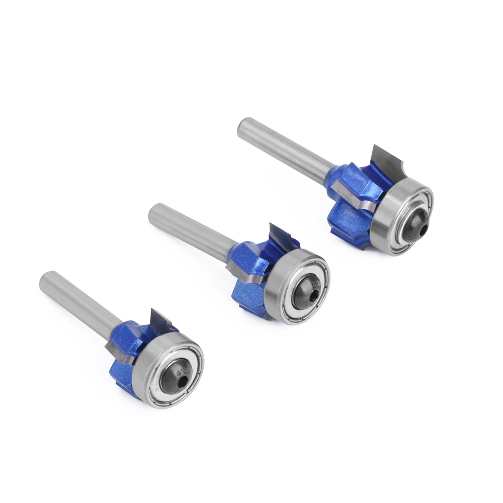 Imagem -03 - Lavie-carpintaria Fresadora Flautas Router Bit Grupo Aparar a Borda da Faca Alta Qualidade mm Shank r1 r2 r3 Pcs