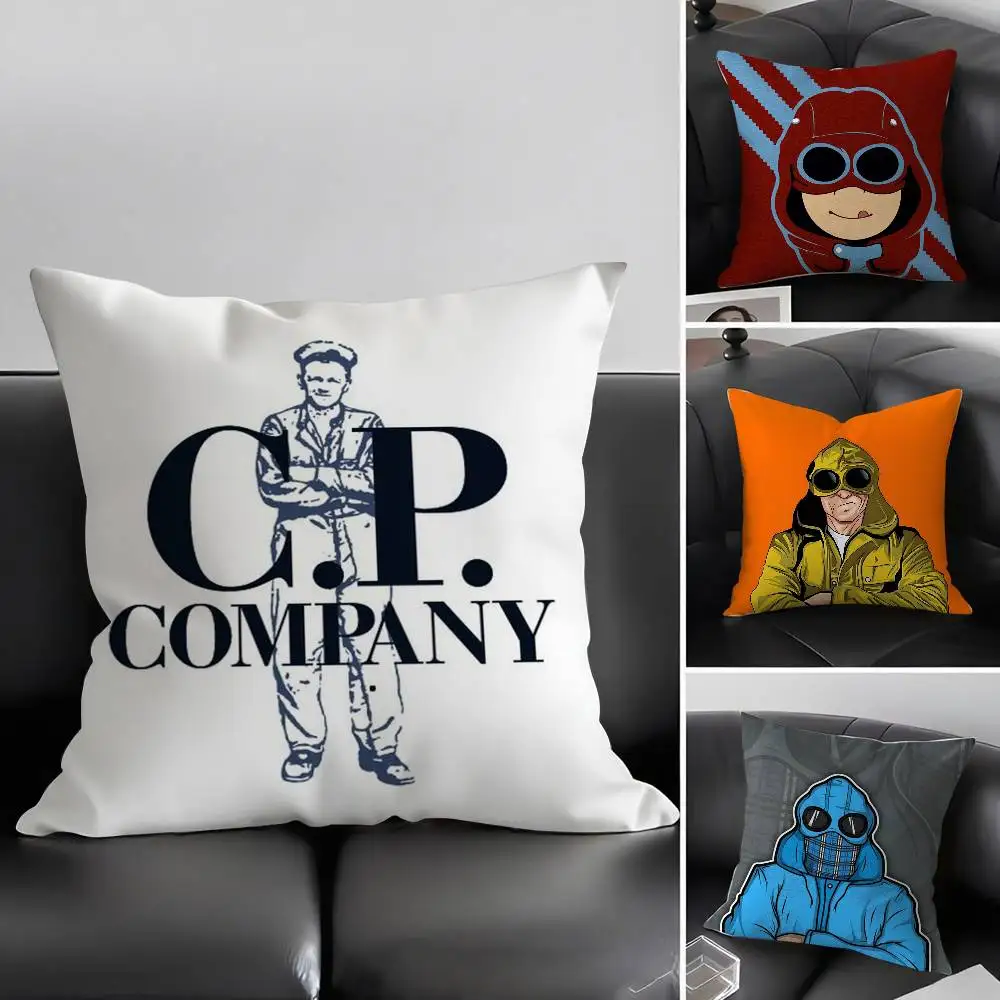 

Fashion C_C And P C_Company Pillow Case Short Plush Double-sided Printing Home Machine Washable in Winter Cushion Cover