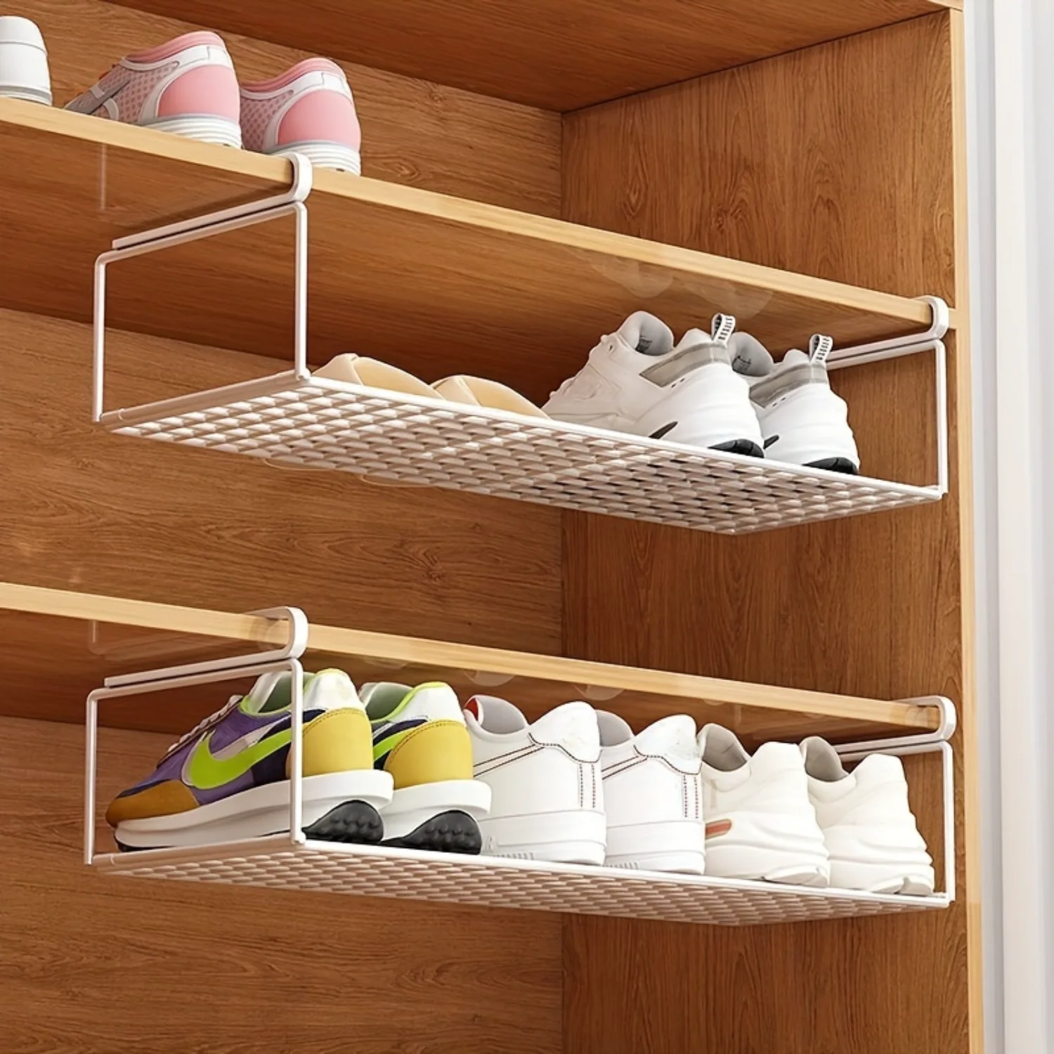 1pc Versatile Shoe  Rack, Layered Shoe Holder, Partitioned Shoe  Rack, Living Room Entrance Bedroom Dorm Accessories,  Organizat