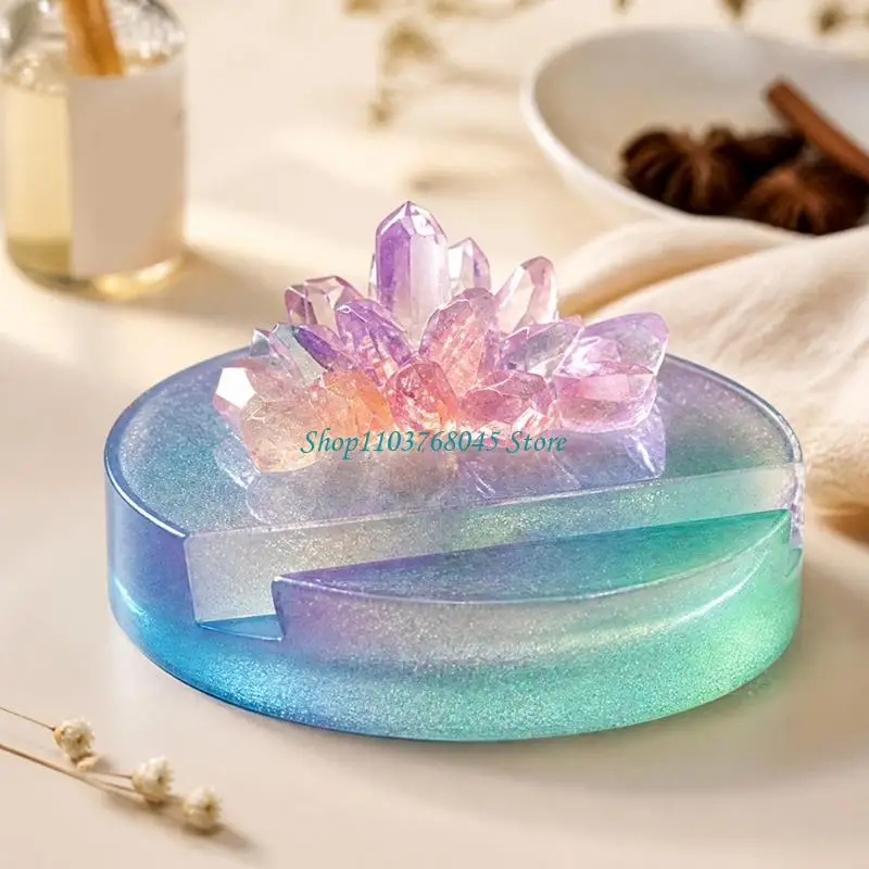 R53F Crystal-Shaped Silicone Casting Molds with Flexible Construction for Detailed Resins, and Plasters Crafts