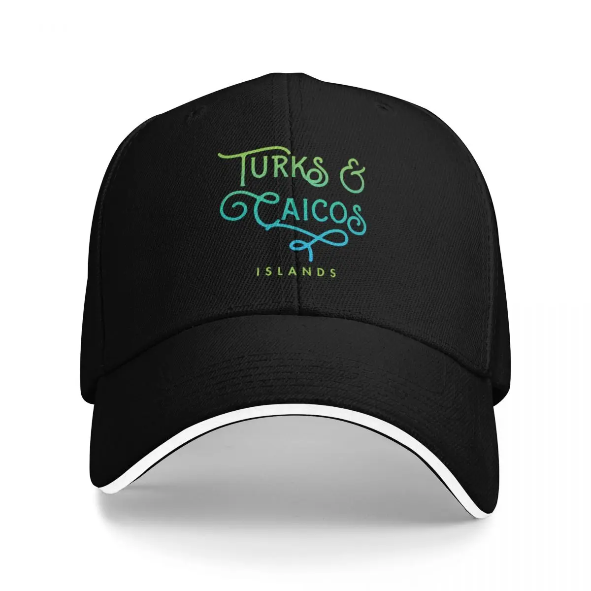 Turks and Caicos Islands Typographic Ocean Wave Design Baseball Cap fishing caps man Luxury Cap Luxury Woman Men's