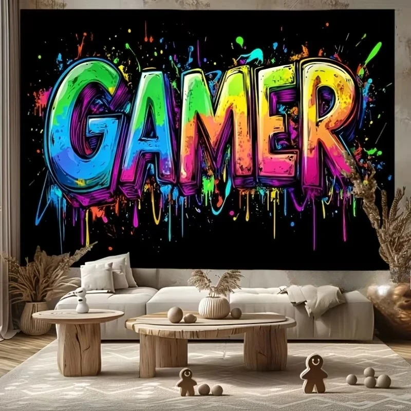 Urban Creative Graffiti Backdrop Decoration Street Art Spray Painting Birthday Party Game Room Bedroom Background Supplies