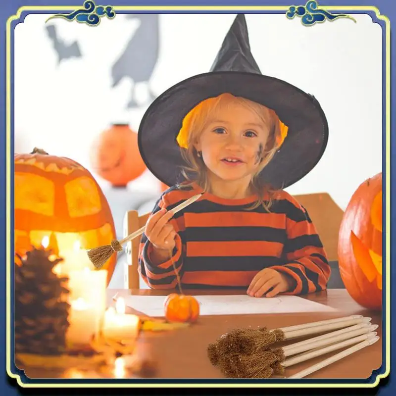 

Portable 28PCS Witch Broom Stick Pencils Halloween Wizard Wand Pencils For Theme Party Gift Goodie Bag Fillers