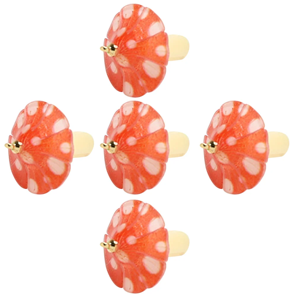 

5Pcs Resin Mushroom Charm DIY Jewelry Making Supply Exquisite Lightweight Pendant for Necklace Bracelet Anklet Zipper Handcraft
