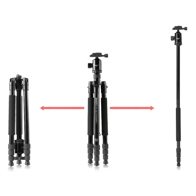 

Professional Aluminum Alloy Tripod With Ball Head for Both Camera and Mobile Phone