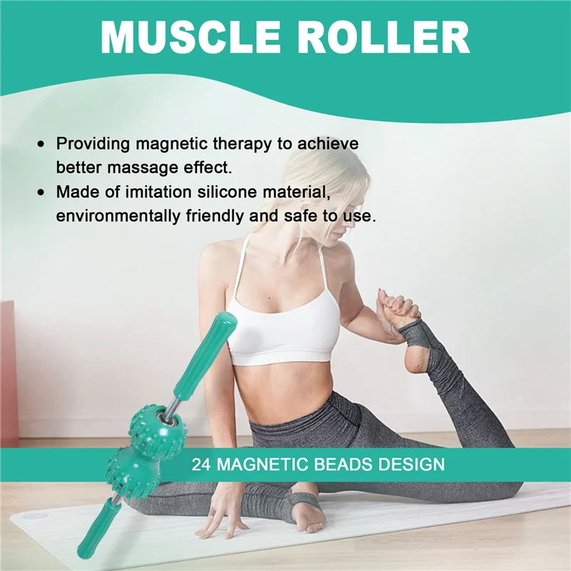 

AAAU-многофункциональный магнитный массажный ролик для снятия мышц, массажный ролик для позвоночника, для спины, плеч, шейного отдела позвоночника