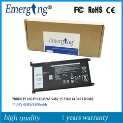 11.4V 42WH Original YRDD6 Battery for Dell Latitude 5482 3490 Inspiron 5582 2-IN-1 15 7570 Vostro 14 3491 P111G P116G 1VX1H