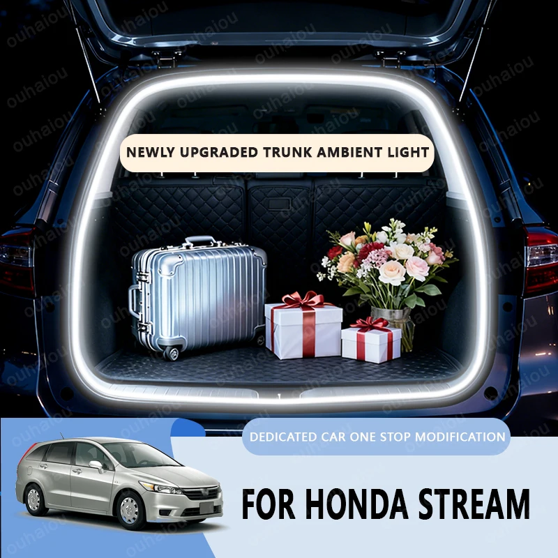 

For 2000-2014 Honda Stream trunk light modification light Atmosphere lights White warm white Rear Trunk LED Light Bar