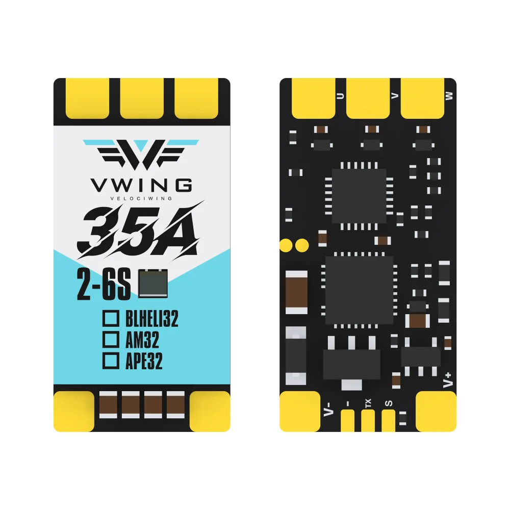 

VWING 35A Brushless Esc 2-6s Lipo Blheli32/am32/ape32 Dshot For Fpv Racing Drone Rc Quadcopter