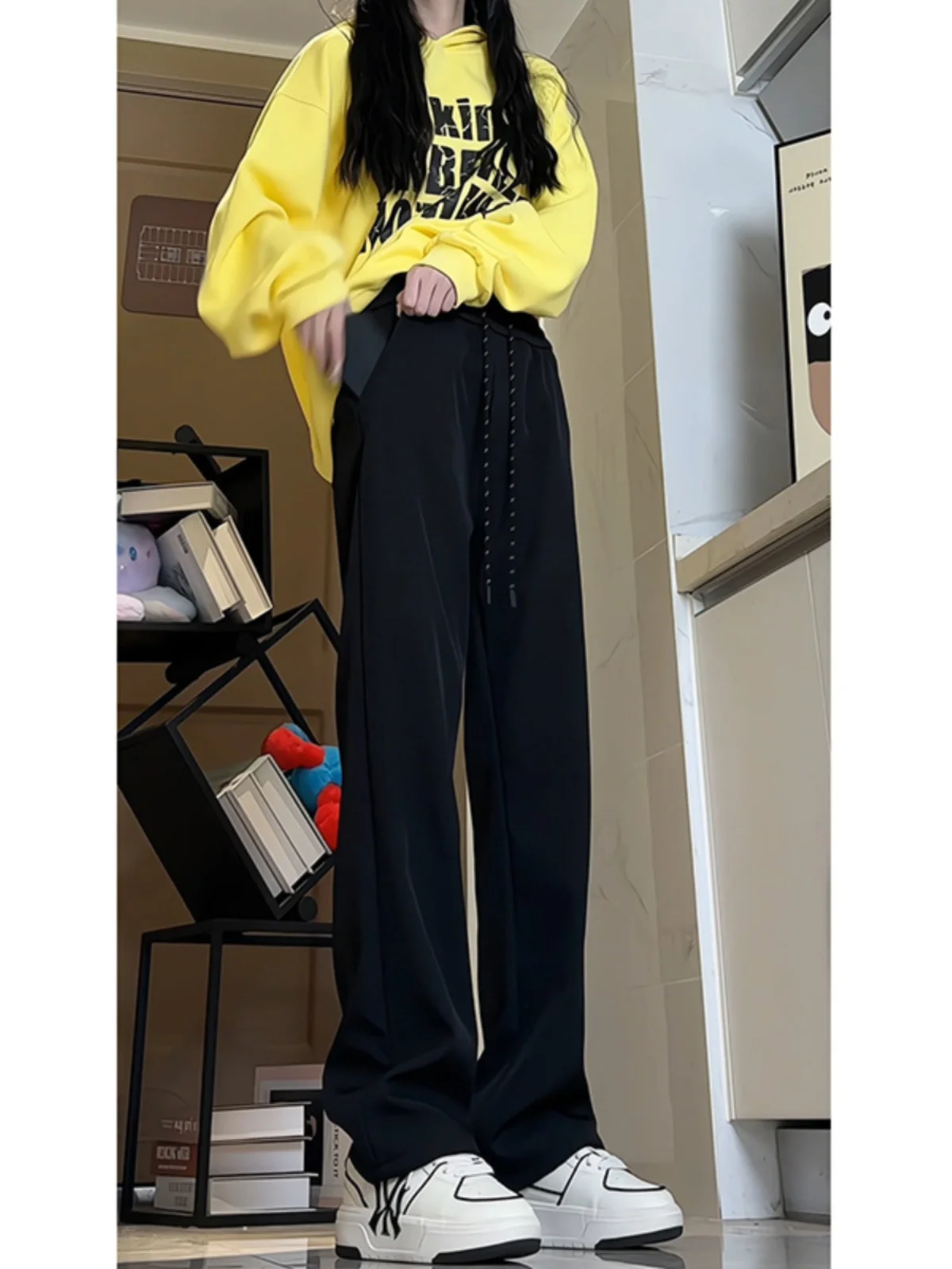 

Bla Fce Lined Curvy Knife West Pants Men's Autumn Winter Slimming Trousers Cleanfit High End Drapey Suit Pants