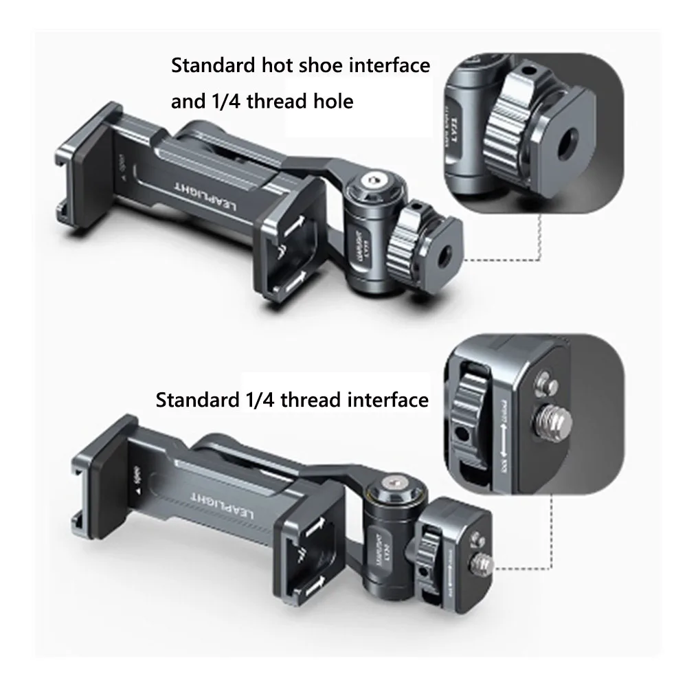Upgrade Metal Cell Phone Tripod Mount Smartphone Holder Adapter w Cold Shoe Arca for iPhone 15 14 13 12 11 Max Pro X XR Samsung