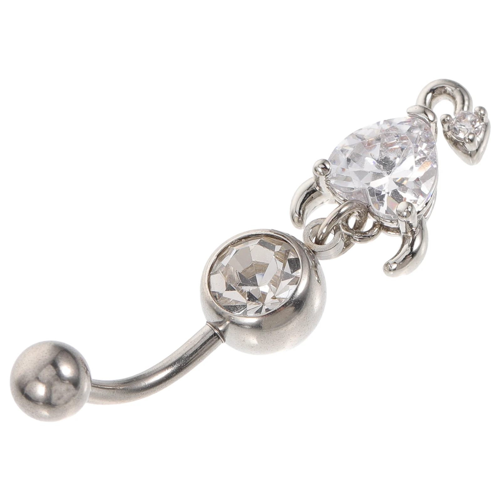 Anello per ombelico a forma di cuore Anelli per gioielli penetranti per ombelico Perforazione pendente per ombelico