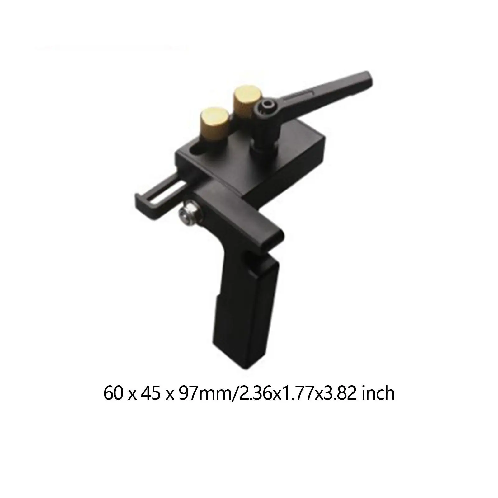 Accessori per arresto binario obliquo Tappo guida mitra regolabile in lega di alluminio nero Limitatore scanalatura a T per scivolo scorrevole per la lavorazione del legno