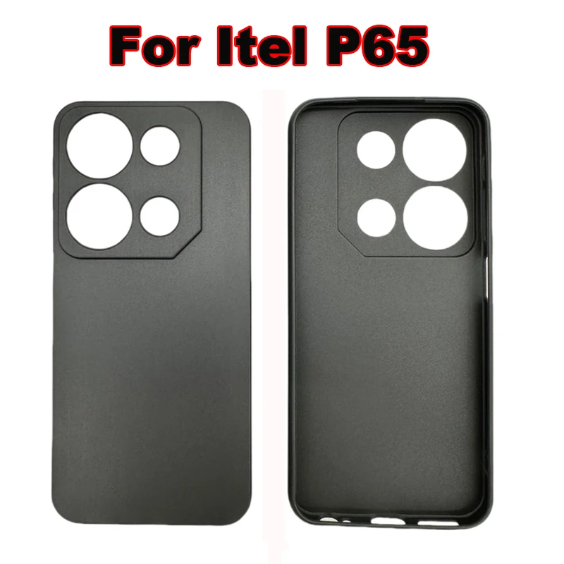 Camera Protection Case For Itel P65 P671L Case Silicone Soft Black TPU Phone Cover For Funda Itel P65 ItelP65 Bumper Shell 6.7