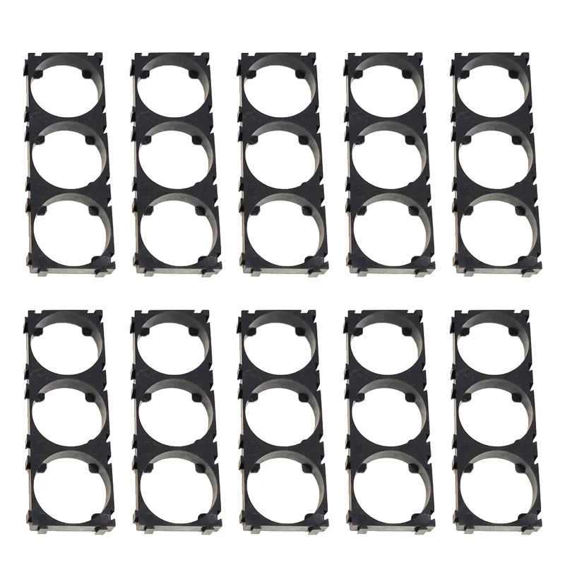 J6PA 10Pcs 32650 Lithium Cell Double Battery Holder Bracket for Battery Pack in Fire-Proof ABS Fixing Accessories