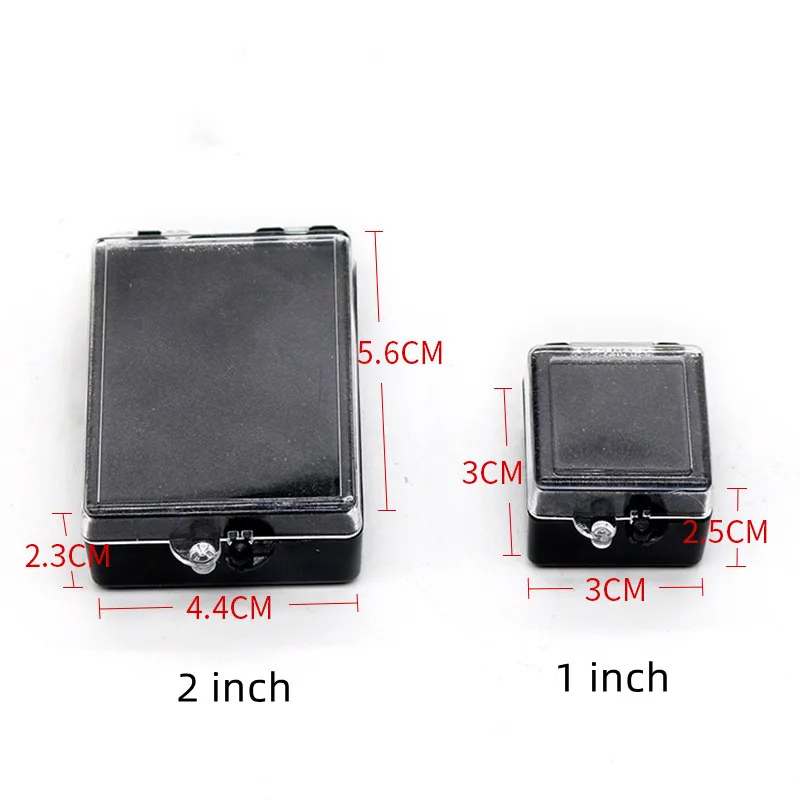 50pcs 1inch 2inch Dental Implant Storage Box With Sponge Denture Plastic Tooth Box Blue Black White Dentistry Tool Laboratory
