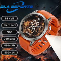 New GPS Smartwatch Military Men Amoled Screen Flashlight Health Monitor Waterproof HeartRate Call Outdoor SmartWatches NFC Women
