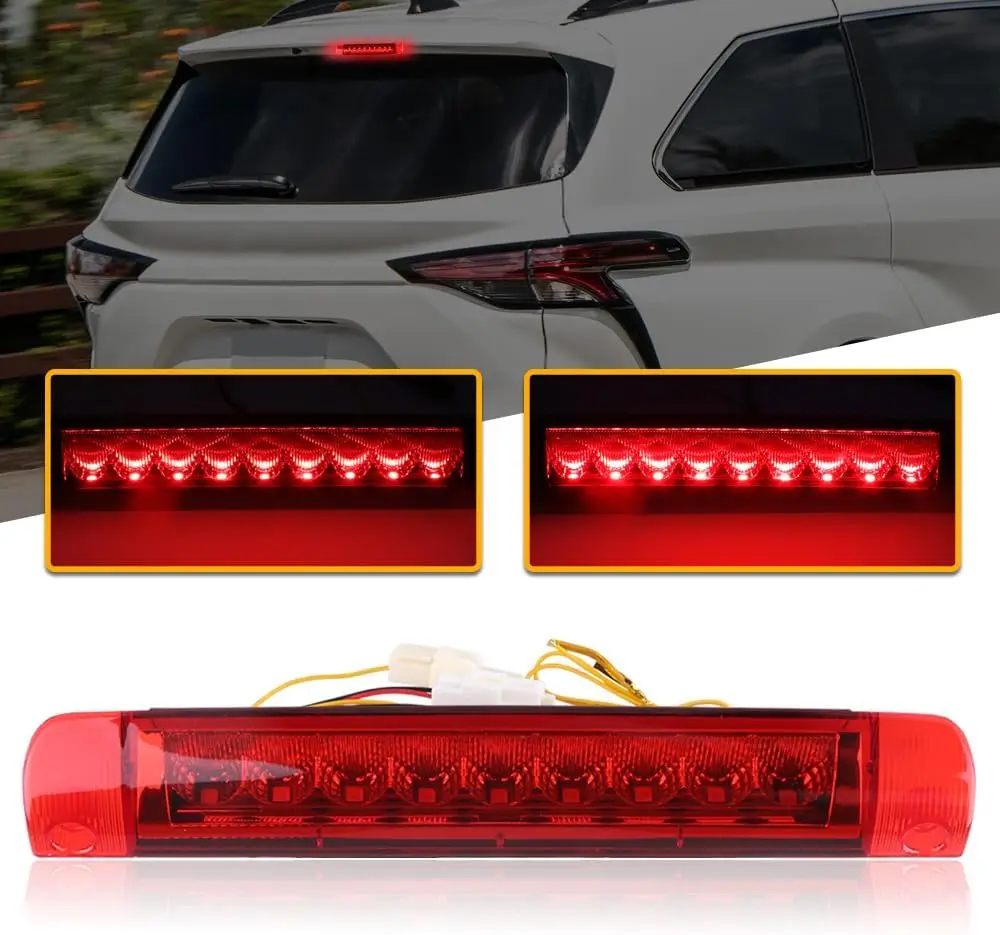 

3rd Brake Light for 2008-2013 Toyota Highlander, Corolla S, Sequoia, RAV4 - LED Reverse Light with Red Lens