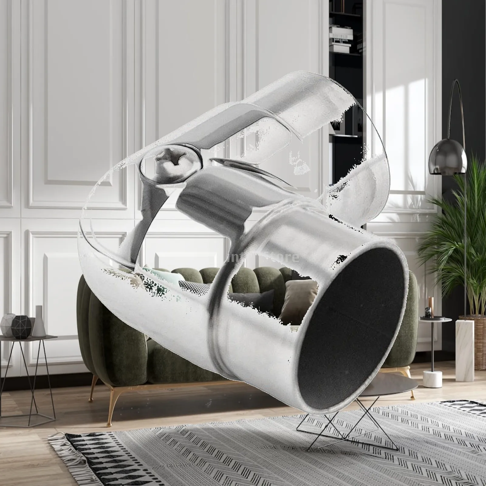 Elbow Fitting Polished Pipe Fitting with Screw Long Lasting for Handrails, Boats