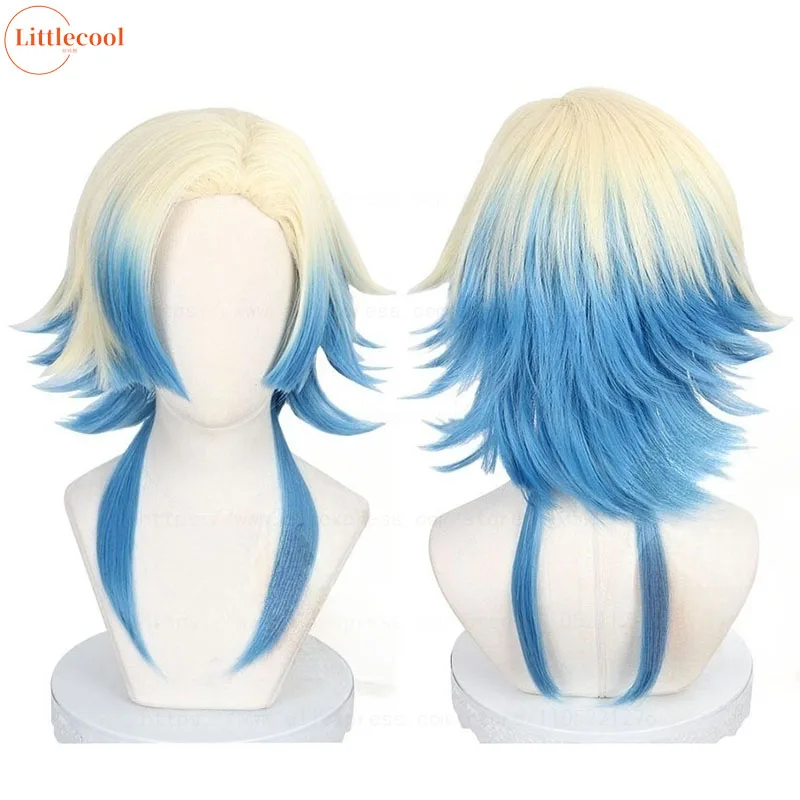 

High Quality Michael Kaiser Cosplay Wig Anime BLUE LOCK Cosplay Blond Blue Gradient Heat Resistant Synthetic Hair Wigs + Wig Cap