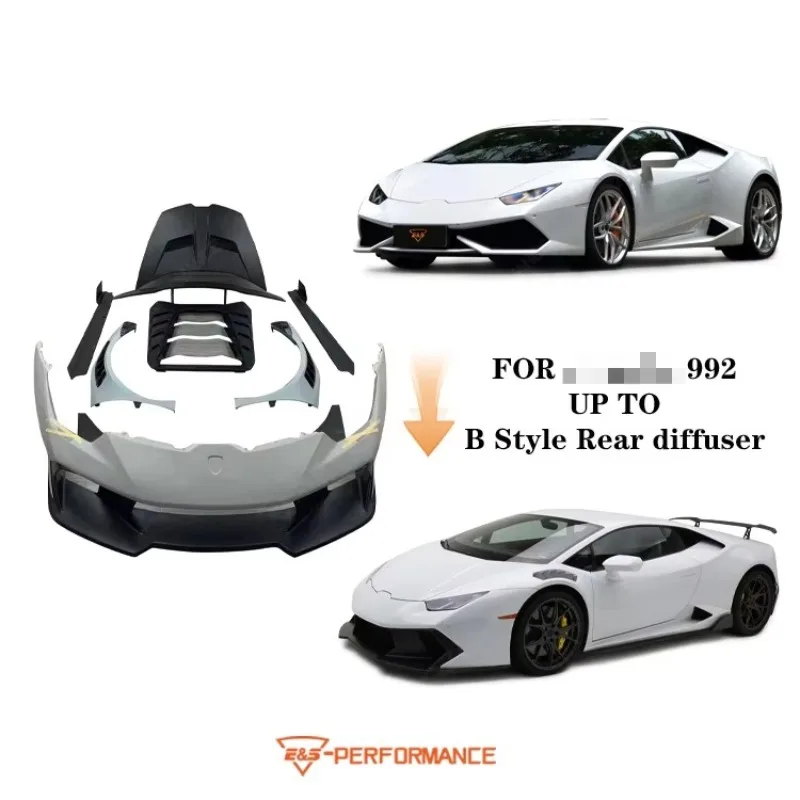 

Auto Parts Upgrade to V Style Body Kit for Huracan LP580/610 Front Bumpers Spoiler Fender Hood Car Bumper Kits