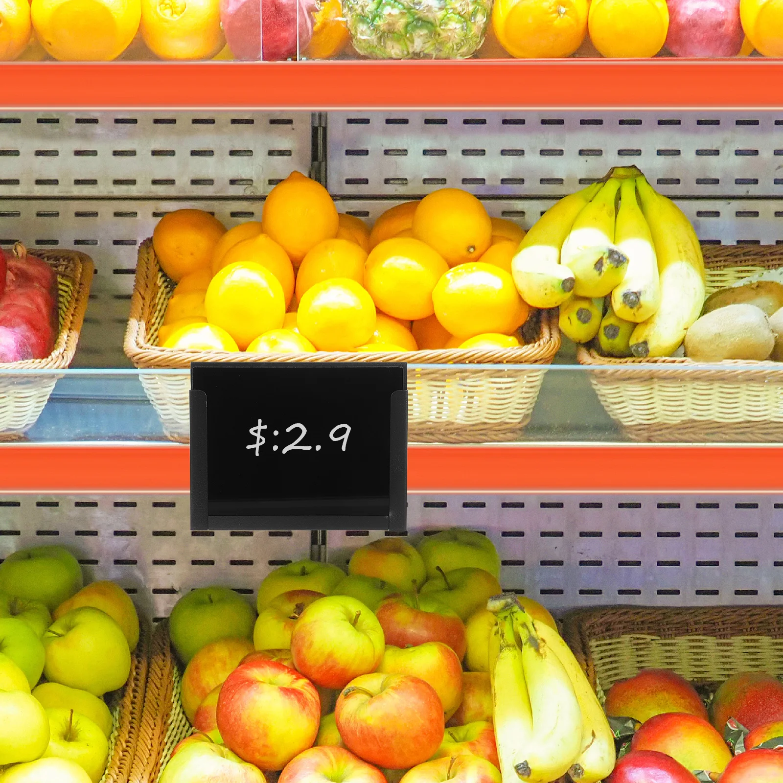 Étiquette d'affichage de prix en plastique réutilisable, Mini tableau noir, petit porte-étiquette alimentaire pour supermarché, magasin de détail, signes de prix transparents