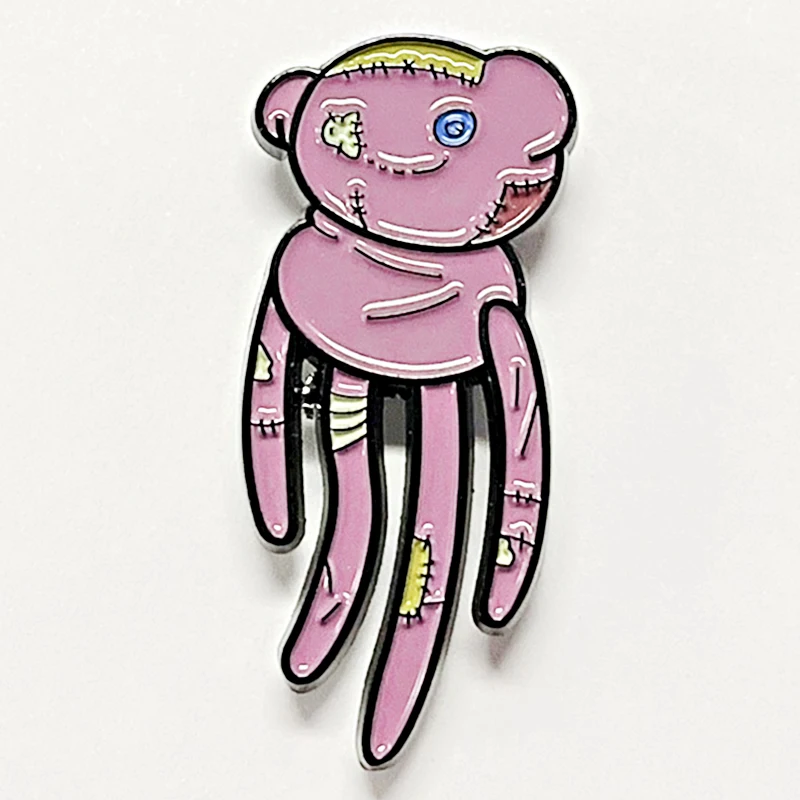 Marceline Pink Shabby Plush Toy hambo bear enamel pin metal badge Anime brooches Hat Jewelry Gifts for Friends