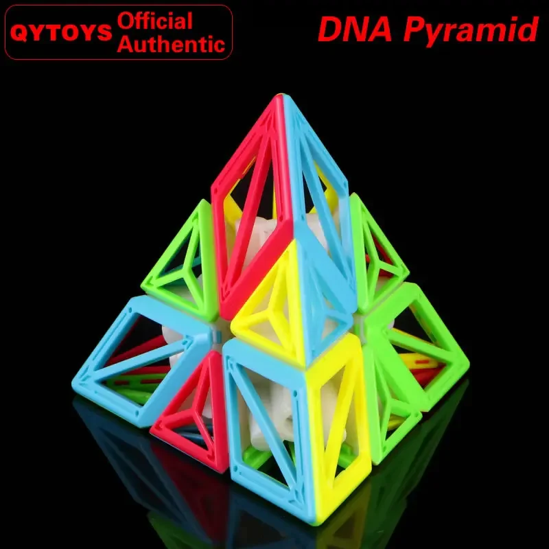 QYTOYS DNA Pyramid 3x3x3 Magic Cube 3x3 NEO Speed Twisty Puzzle Brain Teaser Educational Toys For Children