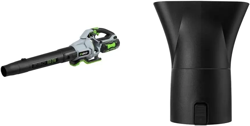 

LB6504 650 CFM Variable-Speed 56-Volt Lithium-ion Cordless Leaf Blower & Commercial Series AN6000F Flat Blower Nozzle, Black
