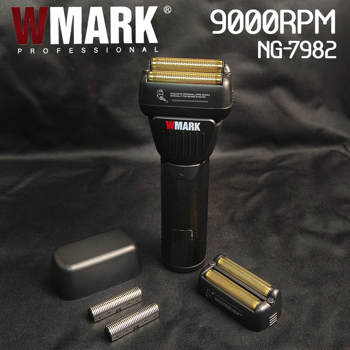 New Professional WMARK NG-7982 High Motor 9000RPM Two-blade Mesh Razor Electric Hair Clipper Shaver for Men Hair Cutting Machine