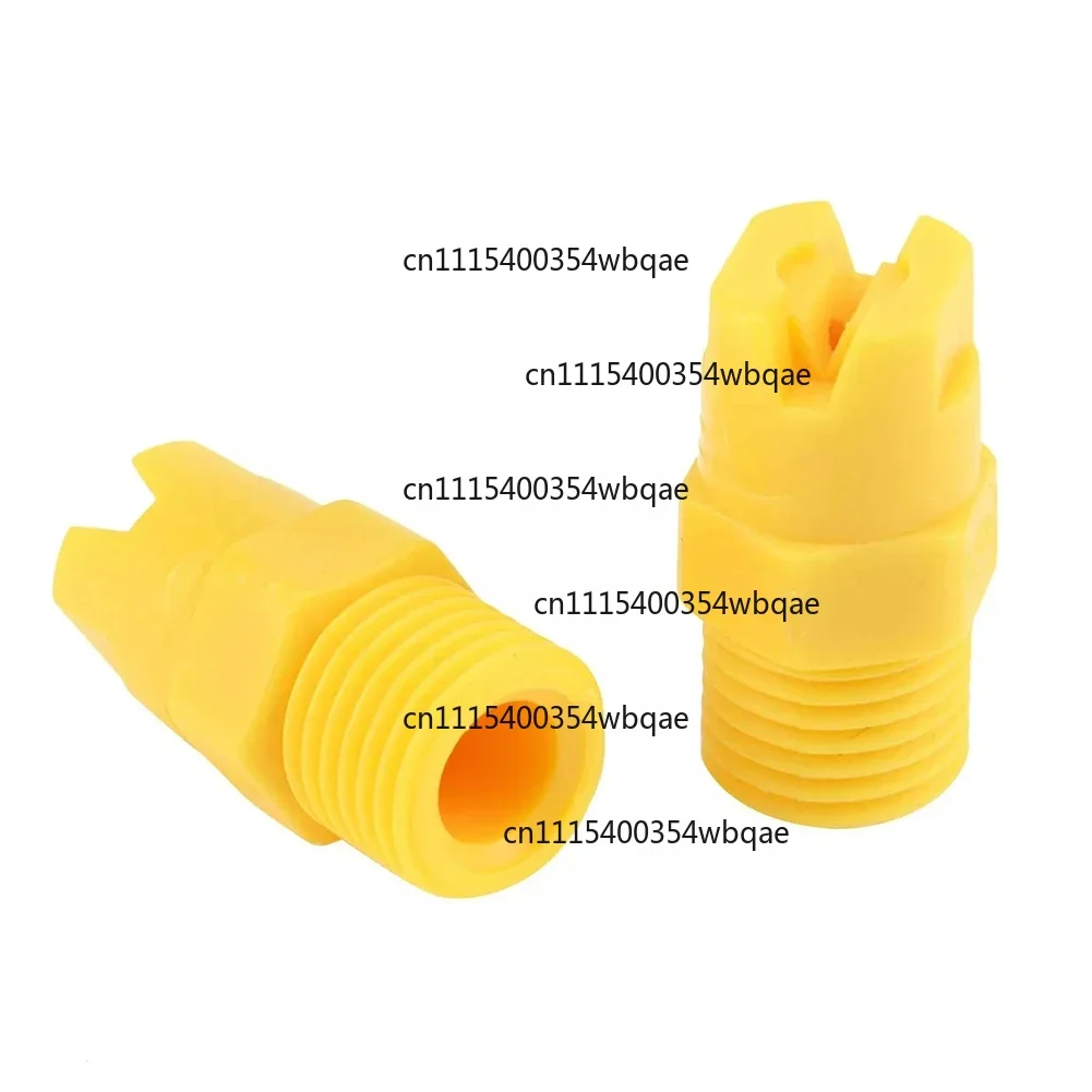 ZOCI-FOR 20Pcs Flat Fan Shape Nozzle Tip Plastic 1/4 NPT Male Thread 80 Degree Angle Irrigation Nozzle Orchard Garden Sprayer