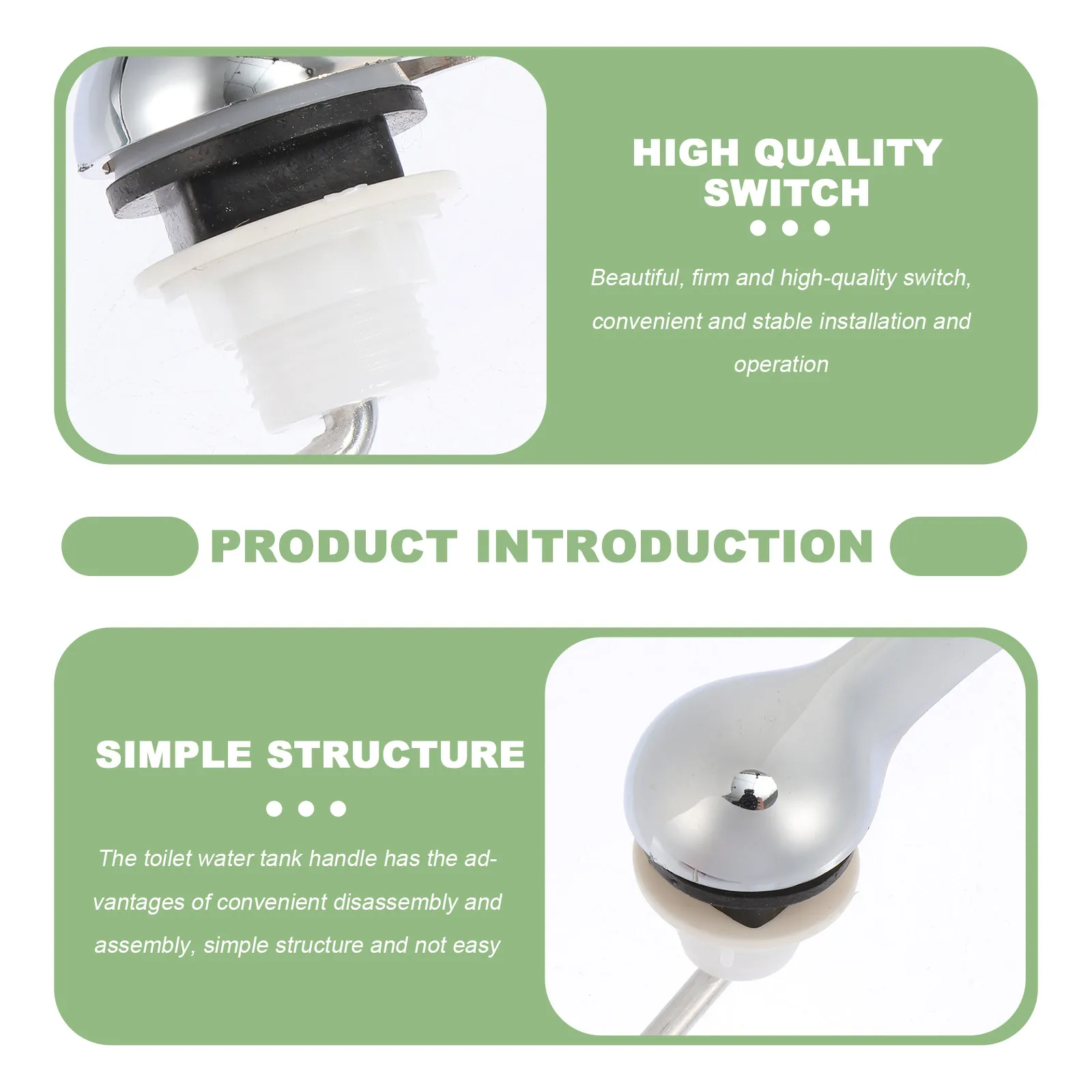 1Pcs Toilet Tank Handle Stylish Flush Lever Easy Install Bathroom Toilet Flushing Switch Household Tank Lever Replacement