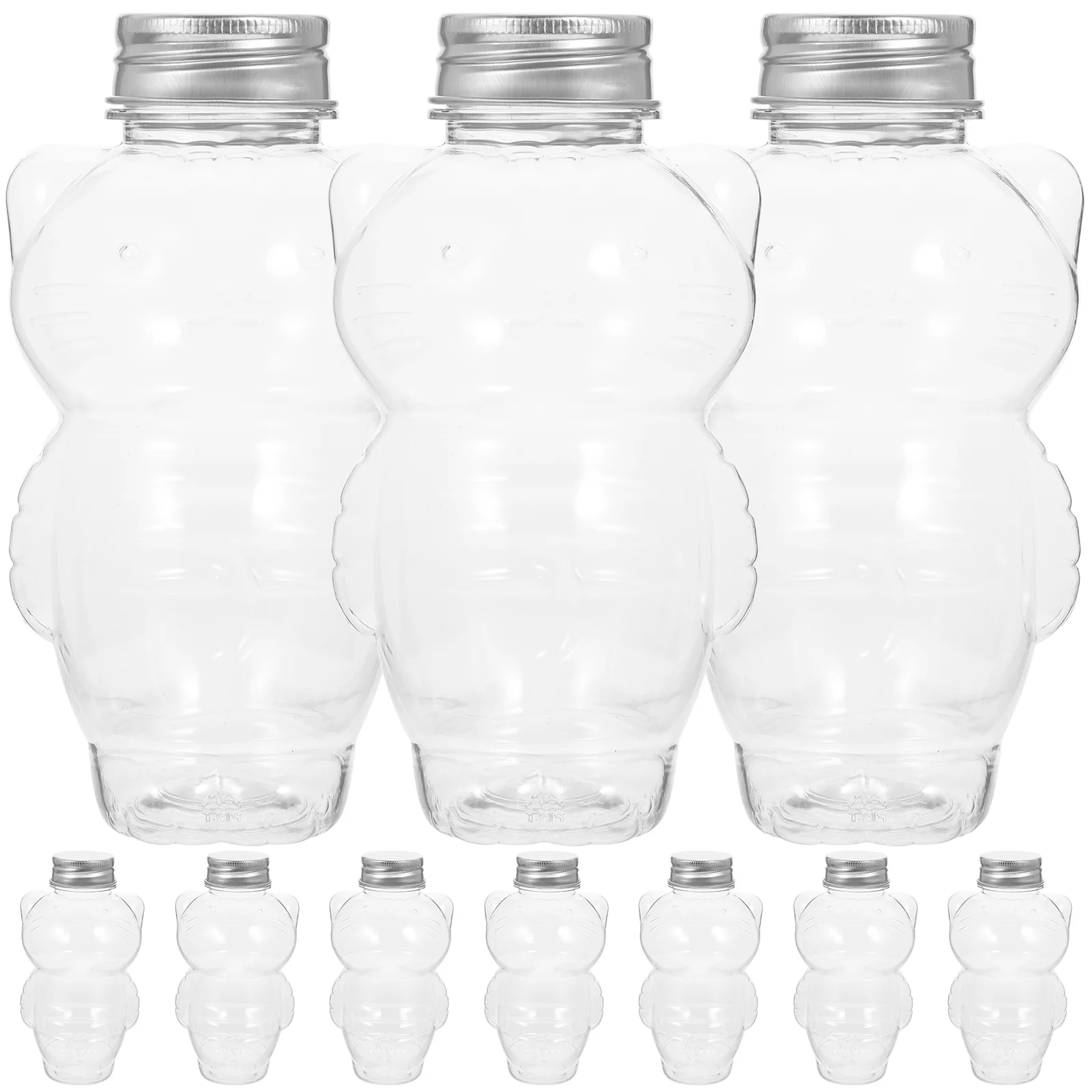 10 Pcs Take Out Bottles Carbonated Drinks Cat Juice Portable Milk Multipurpose Empty The Pet