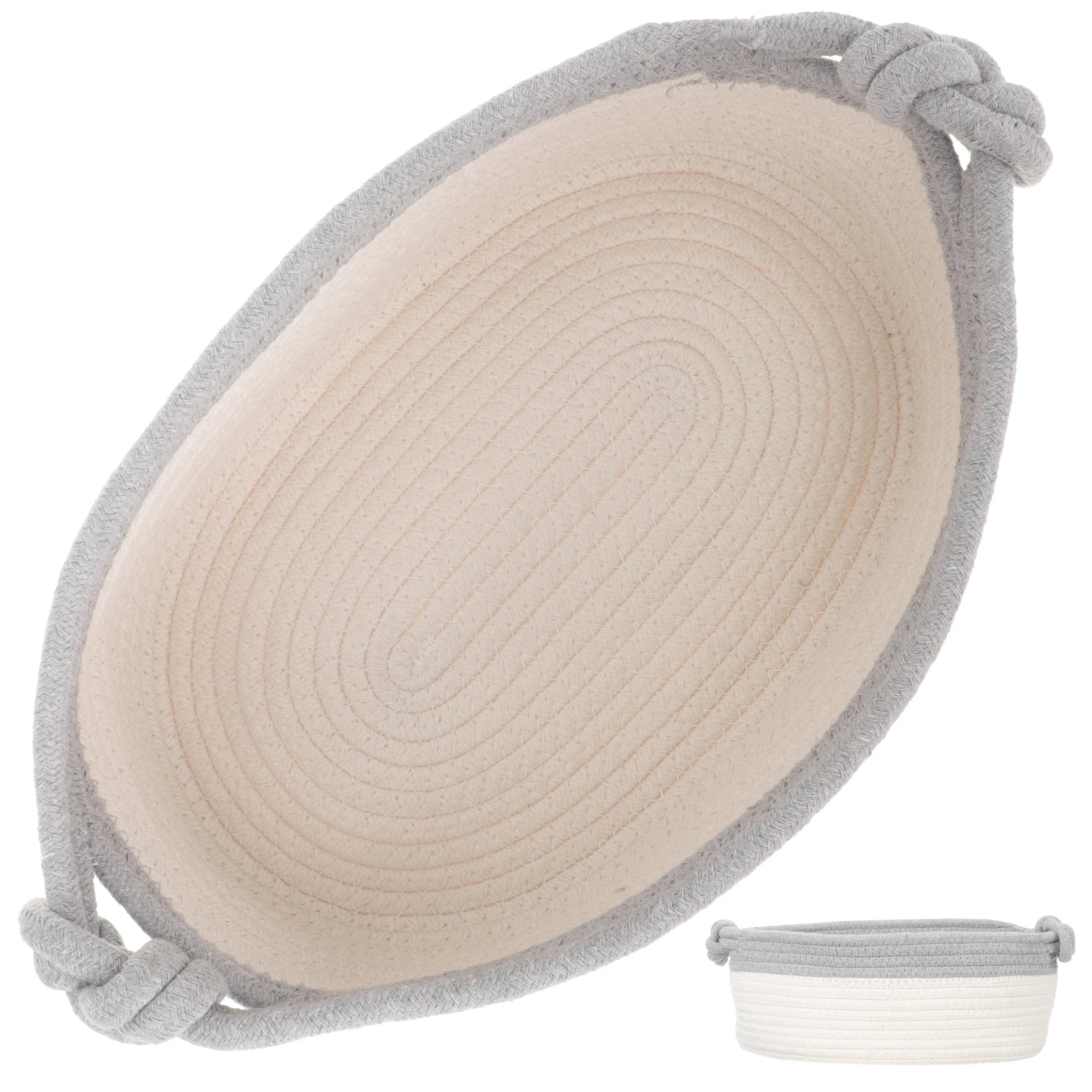

Premium Cotton Rope Woven Storage Baskets Non-Woven Thick Durable Organizer for Snacks Kids Toys Home Decoration