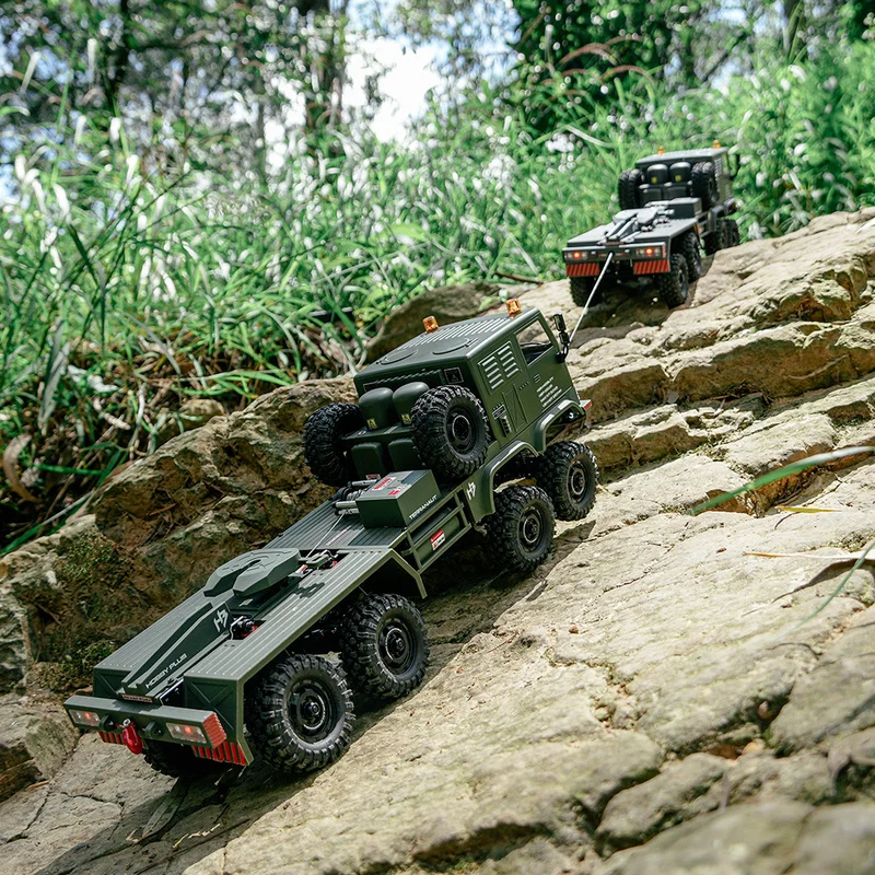 Hobby Plus 1/18 Cr18p 8 × 8 Explorer camion tout-terrain multifonctionnel pleine taille à huit roues motrices brossé Simulation avec treuil