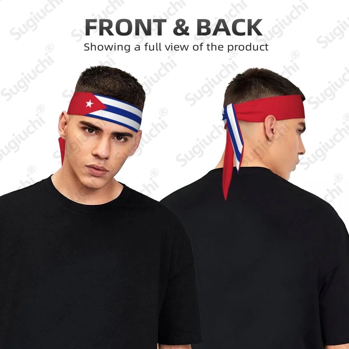 

2026 Cuba Tie Headband for Men Women Adjustable Sports Sweatband for Yoga Soccer Running Basketball Cycling