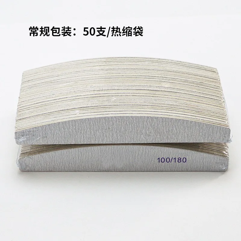100 pcs  Strong Thick zebra  Wood Nail Files 180/240 100/180 Lima Buffer Manicure  Wood Sanding Nails Files