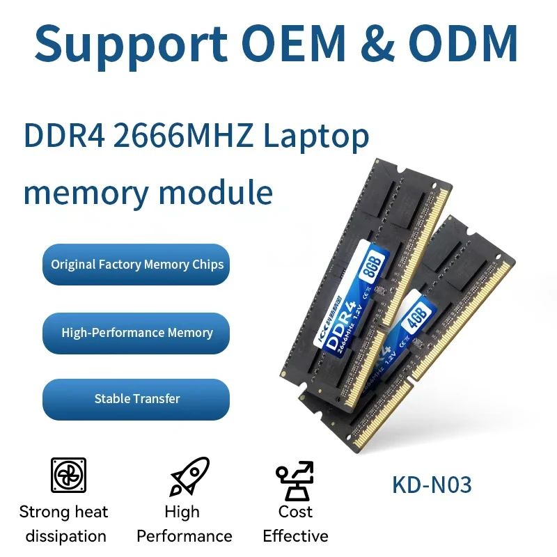 New Original Factory DDR4 Laptop RAM 4GB 8GB 16GB 32GB 2666MHz 1.2V  for Gaming Work High-Speed Professional OEM ODM Ram Memory - view 2